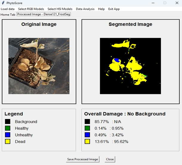 Freeze Damage Quantification Computer Vision Software
